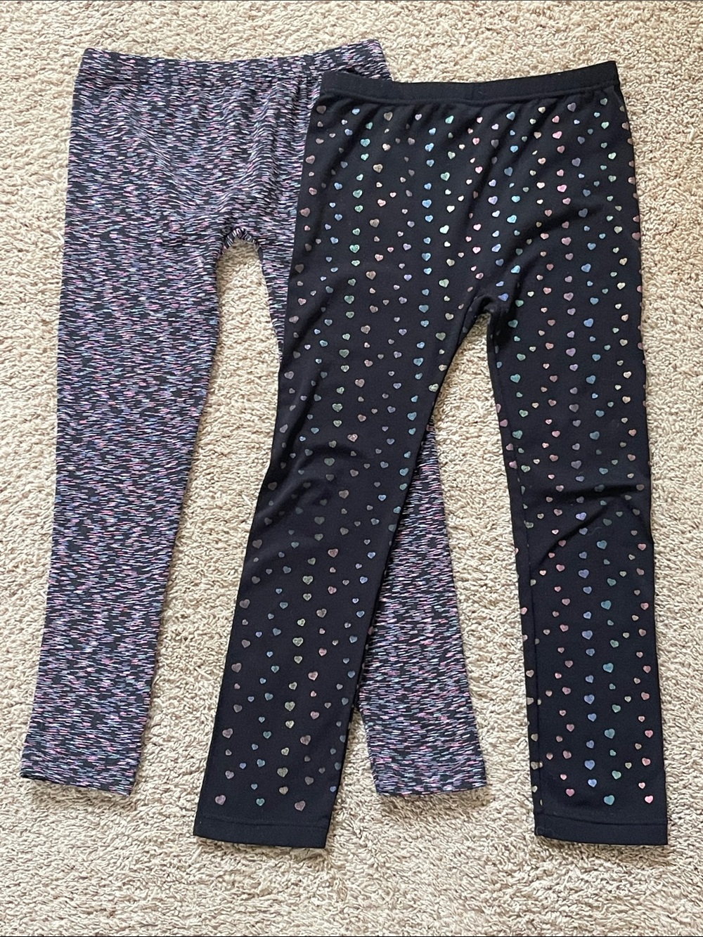 Children’s Place lot of 2 full length fleece lined leggings XL 14